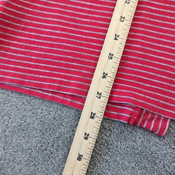 J. Crew Women's Size L Red Striped Open-Front Cardigan Cotton Blend - Picture 7 of 8
